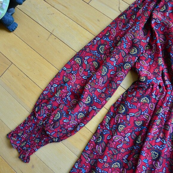 BODEN BECKY MIDI WRAP DRESS Winterberry Exotic Floral Size US 8R - Picture 6 of 15